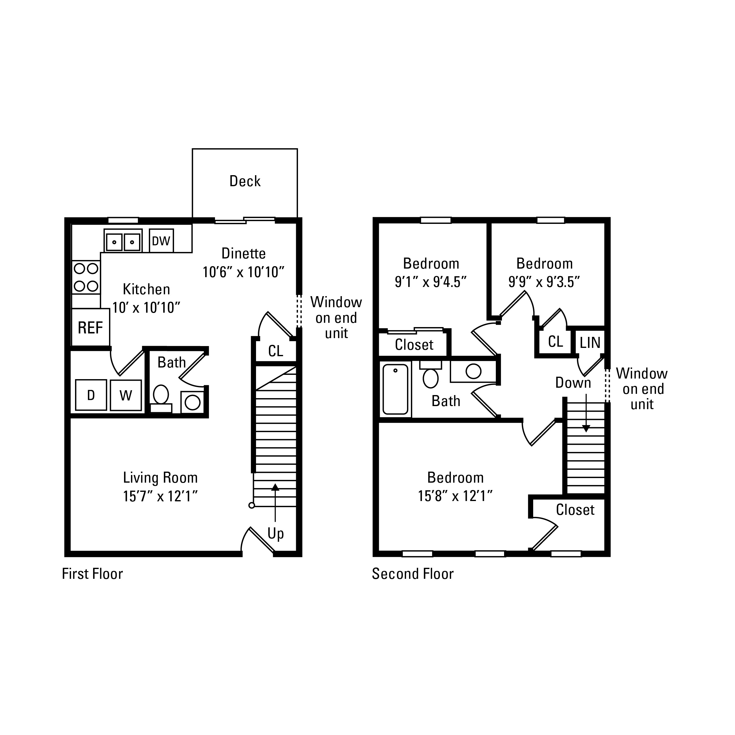 Floor plan for 3 beds, 1 bath
